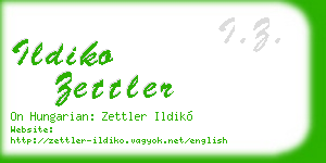 ildiko zettler business card